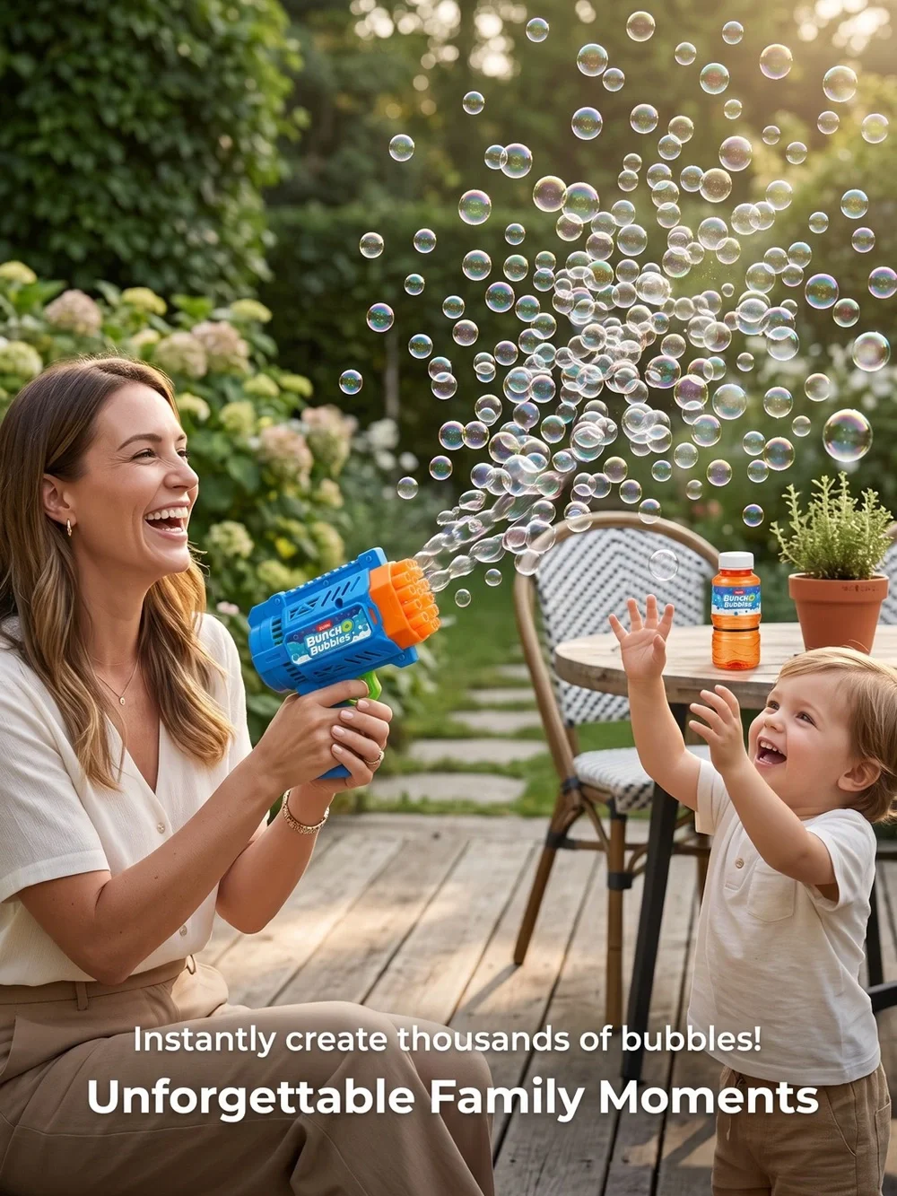 ZURU Bunch O Bubbles Motorized Mini Bubble Blaster - Blue & Orange
